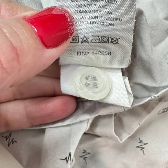 Figs Dream Big Pajama Button Front Top Women Small Front Pocket - Picture 10 of 10